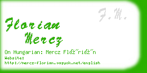 florian mercz business card